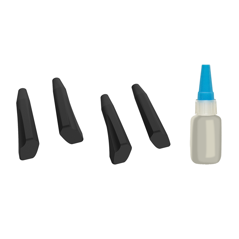 2 LEFT AND 2 RIGHT BRAKE CAPS WITH LOCTITE (Compatible only with front ski brakes on bindings produced before 2019)