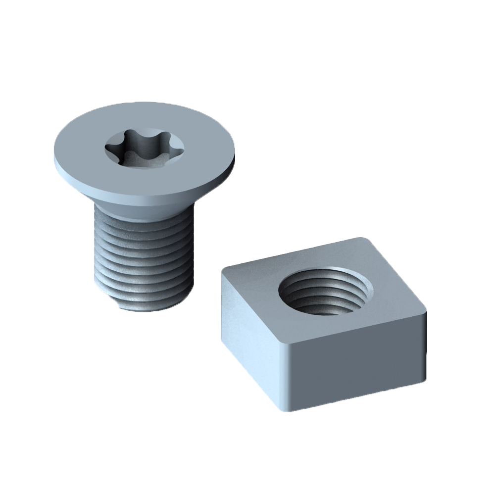 Screws + nuts kit for heel adjustment plates (R01, R03P, R08P)