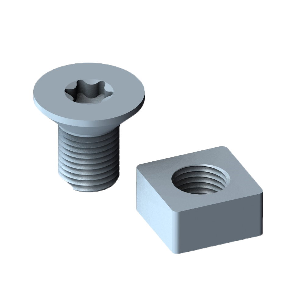Screws + nuts kit for heel adjustment plates R01, R03P and R08P (V03)